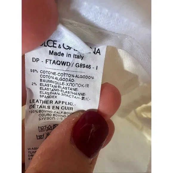 Dolce & Gabbana White Distressed Skinny Jeans IT 38 US 2 Made in Italy Stretch D - Picture 10 of 11